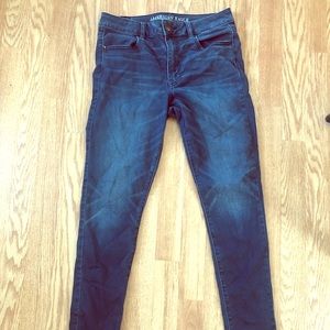 Hi rise dark wash jeggings
